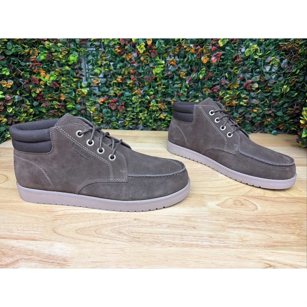 Koolaburra UGG Braan Lace-Up Chukka Boots Shoes Faux Fur Lined Brown Men's 12‎